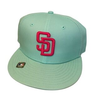New Era Youth Cap in Fresh Green with Pink Accent